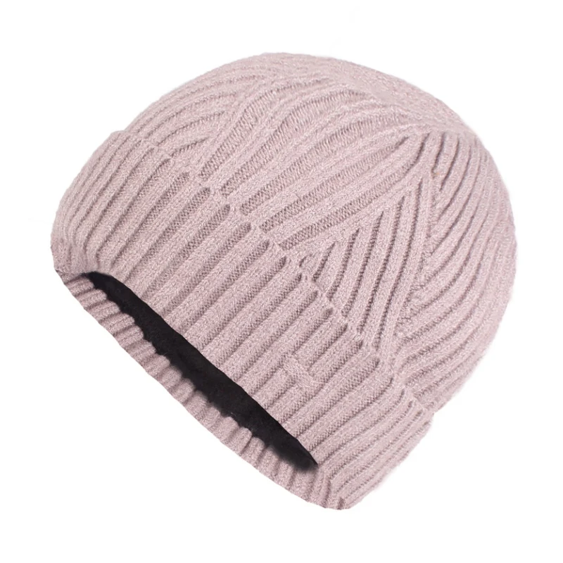 Men Women Skull Cap Beanie Hat Stretch Knit Cuffed Slouchy Winter Beanie Velvet Lining For Snowboard Skiing Skating Caps