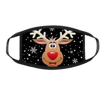 

20 Patterns 1pc Mouth Masks Christmas Santa Claus Elk Printed Face Mask Washable And Reusable Earloop Breathable Mask Mascarar