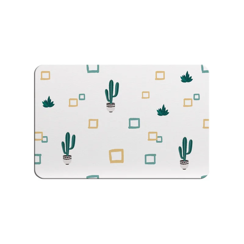 LISM Quick-drying cactus diatom mud mat durable quick-drying absorbent bathroom carpet non-slip diatom carpet