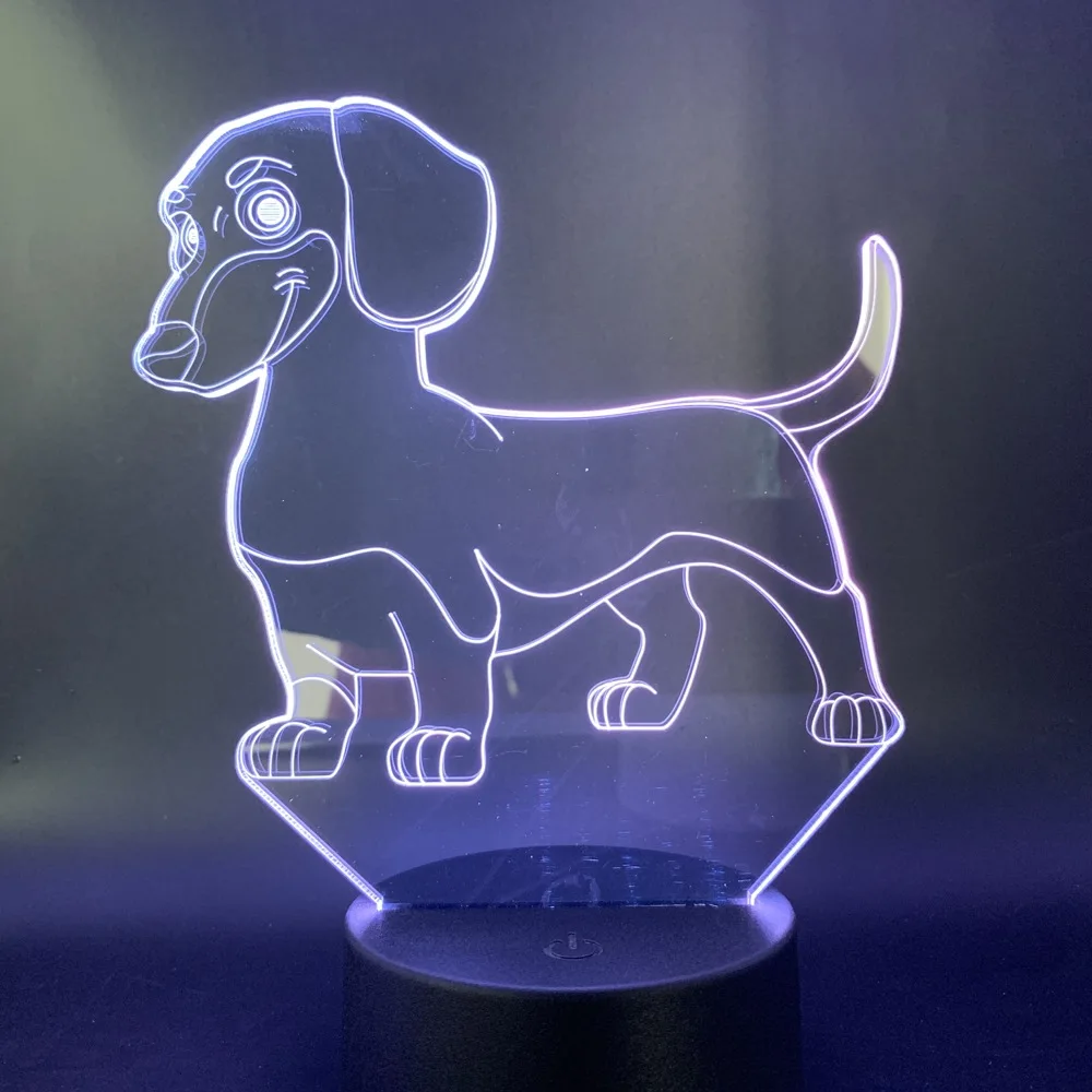 3D Lamp Lovely Dog for Bedroom Decoration Dropship Touch Sensor Color Changing for Children Awesome Gift Led Night Light Lamp