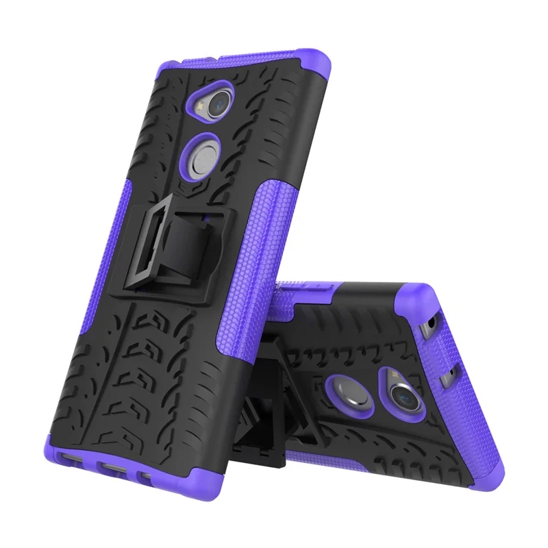 Противоударный чехол с защитой для телефона sony XA2 XA3 ultra L2 L3 XZ2 XZ3 XZ4 Compact Premium Xperia 1 10 Plus - Цвет: Фиолетовый