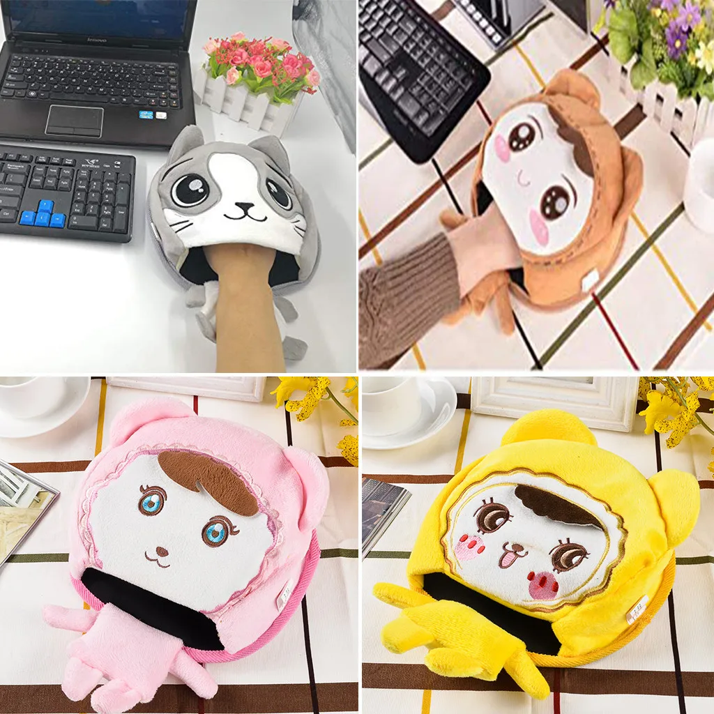 USB коврик для мыши с подогревом, согревающий зимой коврик для мыши, милый коврик для мыши с питанием от животных, теплые коврики для компьютера и ноутбука