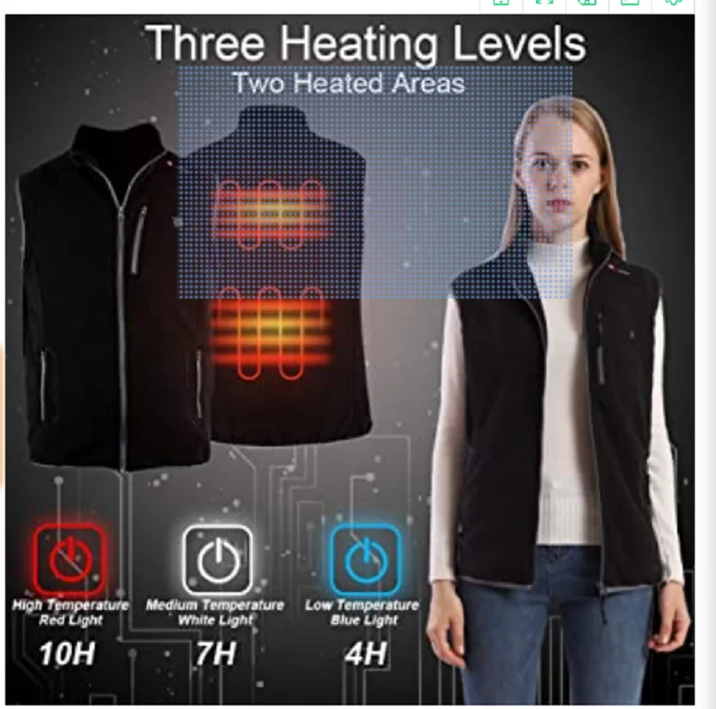 

Men Autumn winter Smart heating Cotton Vest USB Infrared Electric Heating Vest Women Outdoor Flexible Thermal Winter Warm Blanke