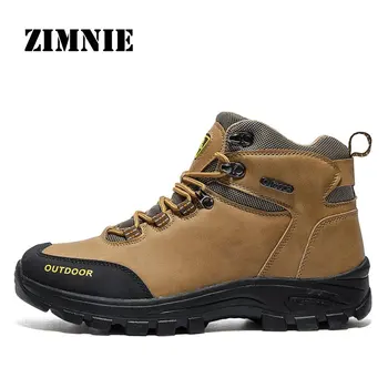 

ZIMNIE 2020 Men Waterproof Hiking Shoes Breathable Tactical Boots Outdoor Climbing Shoes Non-slip Trekking Sneakers for Men