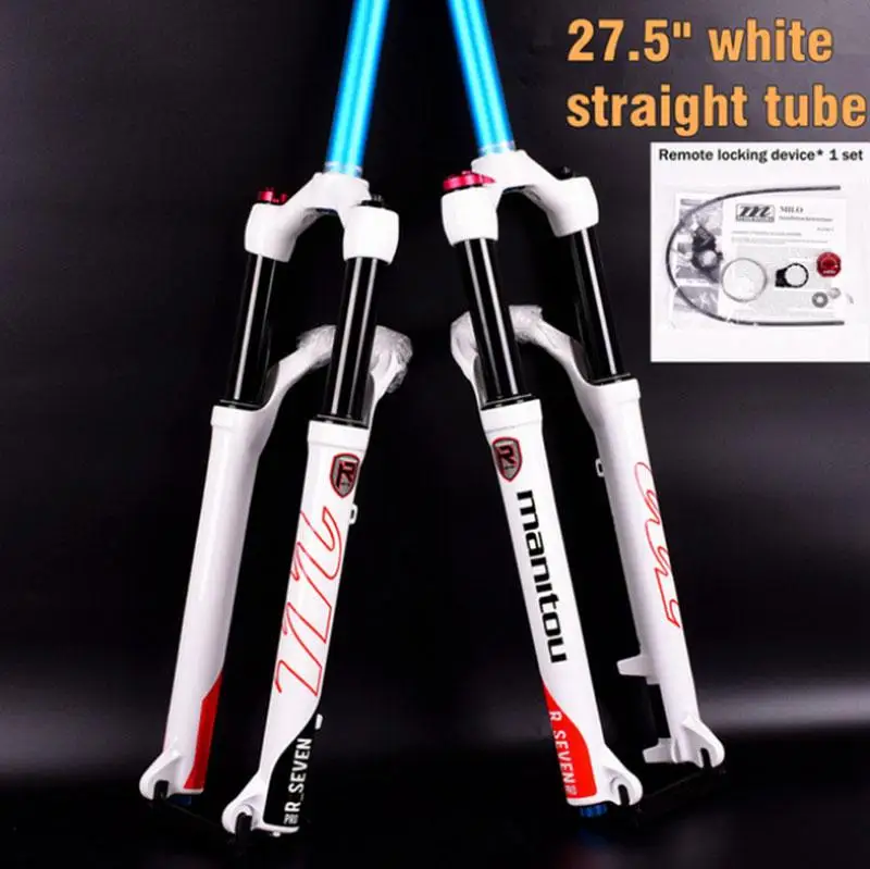 Велосипедная вилка Manitou R7 PRO 26 27,5 дюймов для горного велосипеда MTB, Велосипедная вилка, матовая черная подвеска,, высокое качество - Цвет: 27.5 WT Remote