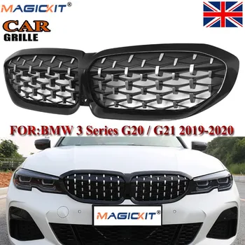 

MagicKit Big Promotion For BMW G20 3 Series Kidney Grill Grille Chrome Diamond Style Sport 2019+ Models