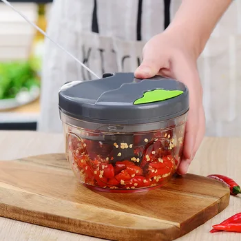 

Manual Vegetable Cutter Kitchen Multi-function Vegetable Cutter Meat Grinder Cooking Machine for Garlic Chili Vegetable Beef