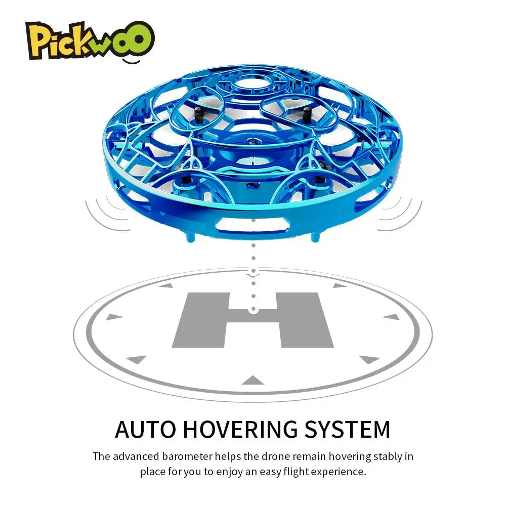 Pickwoo Атлетическая антистрессовая ручная мини Летающая игрушка ротатор Дрон светодиодный Спиннер для пальцев вращающийся Детский Рождественский подарок RC Helicopt
