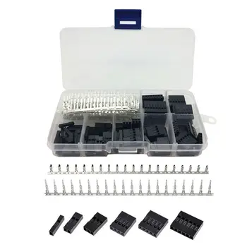 

310Pcs 2.54MM Male+Female Wire Jumper and Pin Header Sockets Connector Housing Kit with Terminal Box Electronics DIY