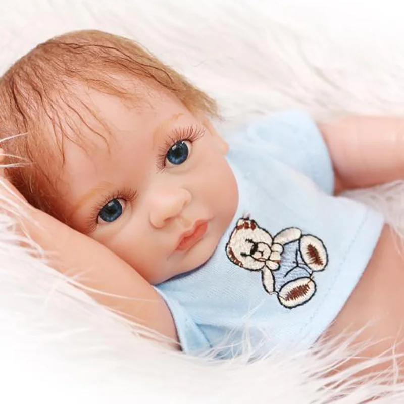 

NPK 10 inch Flexible doll lovely baby full body silicone soft real touch bebe reborn boy dolls gift can bathe