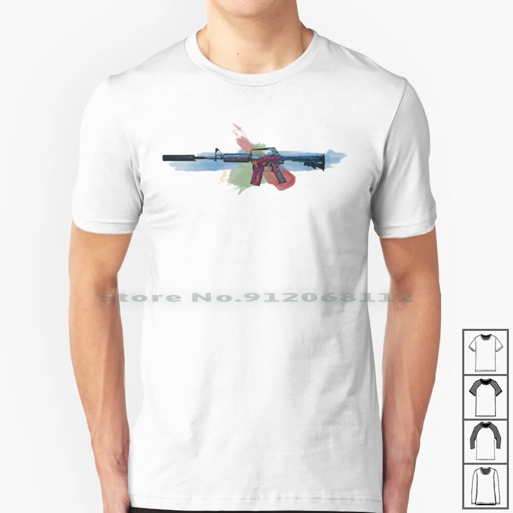 Cs : Go M4a1-S Hyper Beast Футболка 100% хлопок Csgo M4a1 Counter Strike глобальное нападение M4a4 Skin Creative |