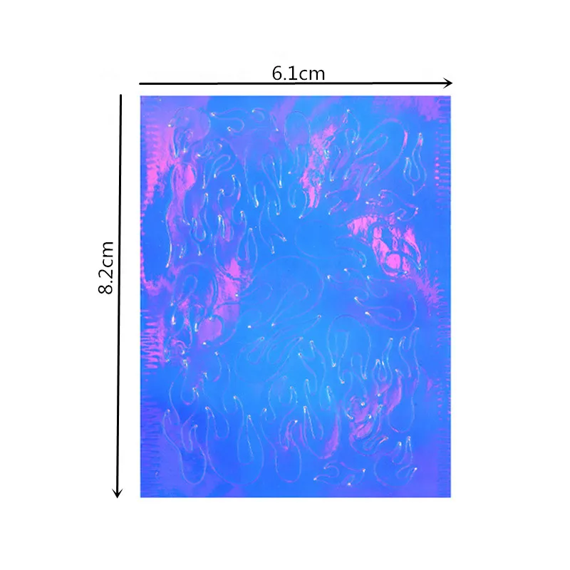 16 шт синий свет пламя стикер s голографические листья-наклейки DIY ногтей маникюрные инструменты салон красоты огненный стикер для ногтей