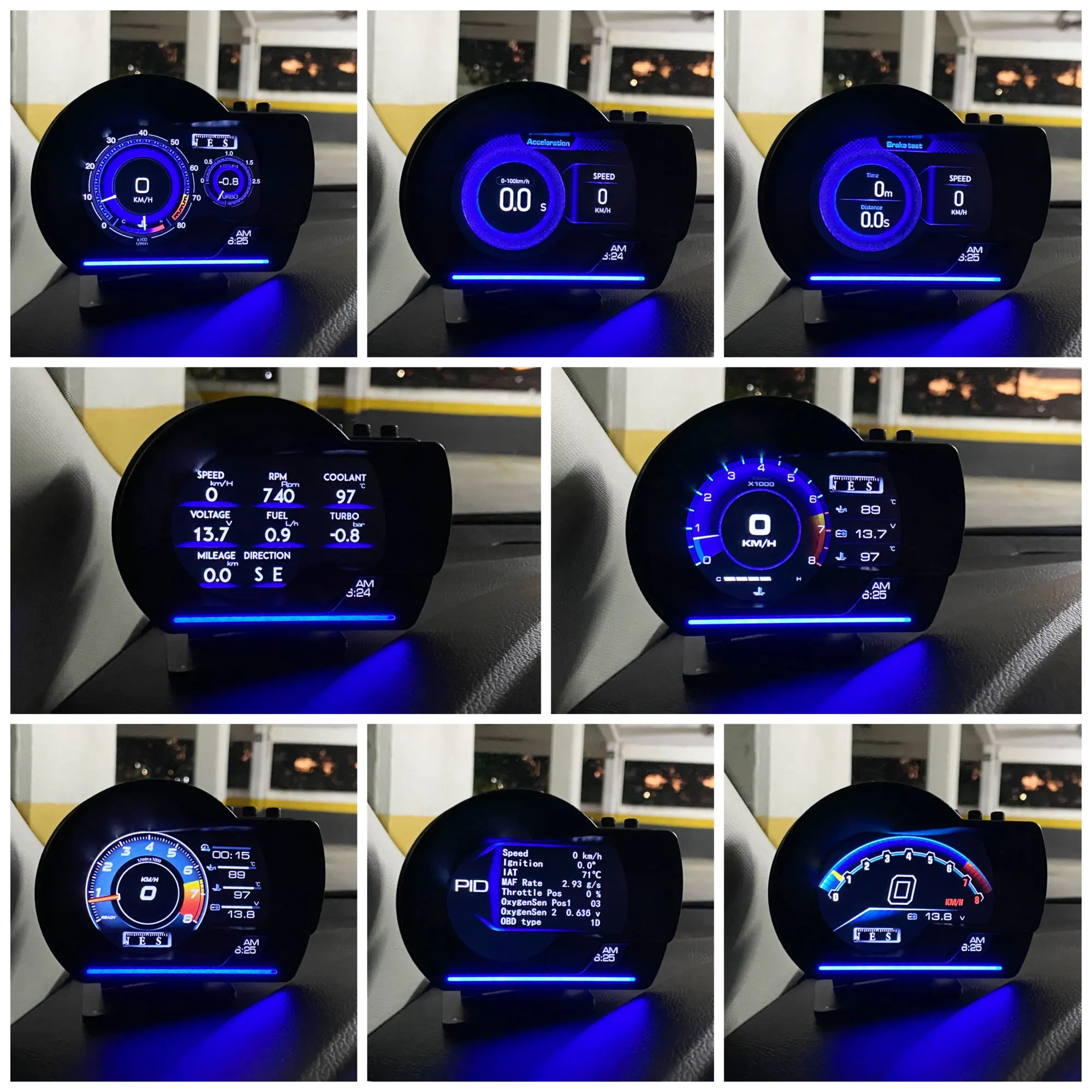 ֽ OBD + GPS Ʈ ڵ HUD    ÷, ڵ ÷  ý   Ÿ  溸,   ⸧ µ RPM