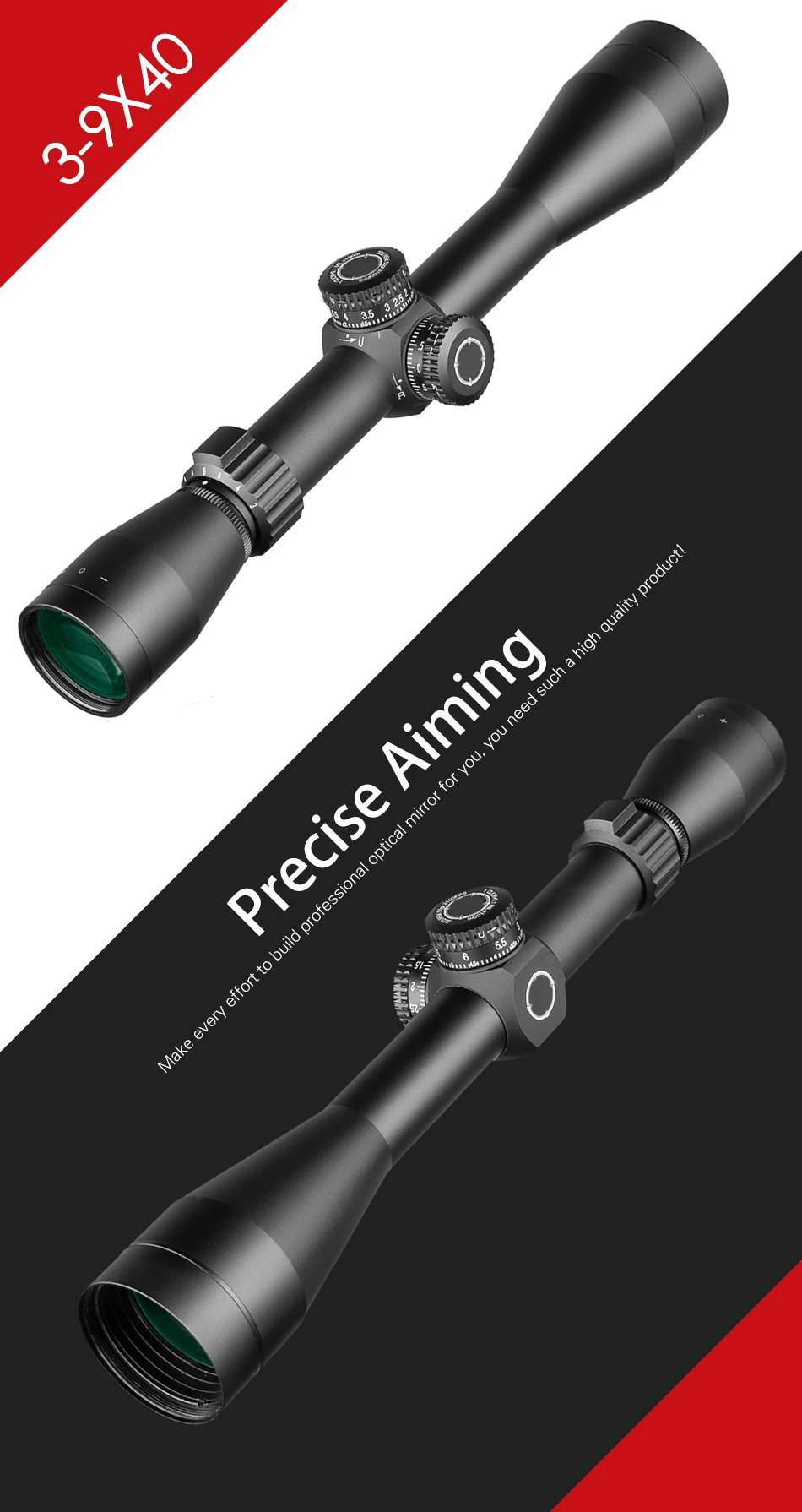 Escopos para Airsoft Gun com Montagem Escopo Ponto Tático Riflescopes Visão Óptica 3-9x40 Caça 6-18x40 4-12x40 Mil Mod. 1271387 2 Lunetas Riflescopes