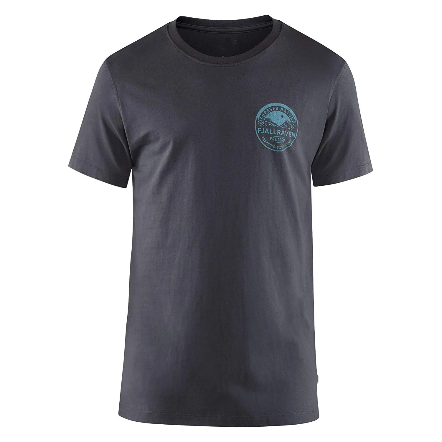 

Fjall - Men'S Forever Nature Badge Raven T-Shirt, Navy, Large Unisex Size S-3XL