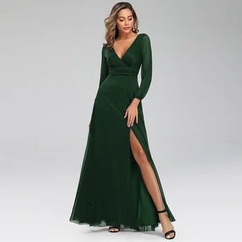 

New Elegant Woman Evening Gown Plus size slim printed long evening dress Suitable for Formal Parties