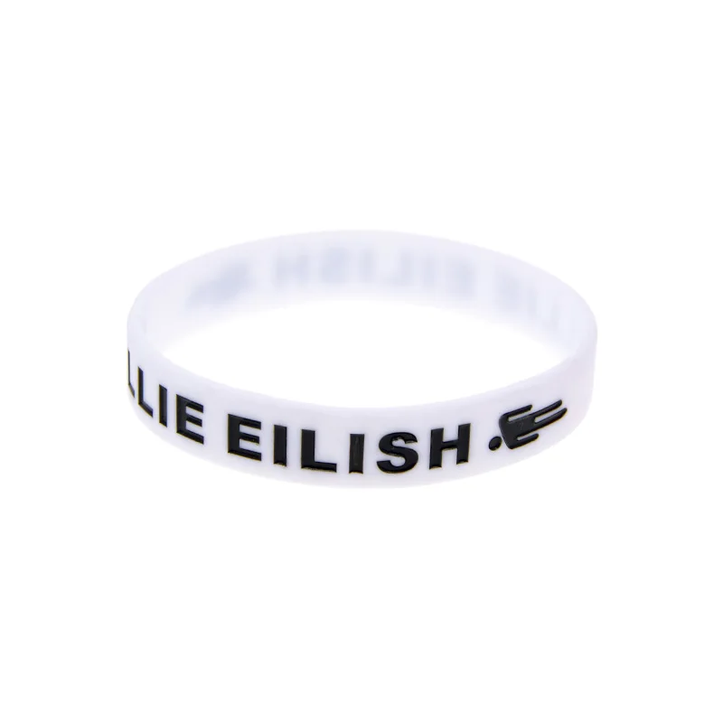 OBH 50 шт. черный и белый Billie Elilish силиконовый браслет для любителей музыки