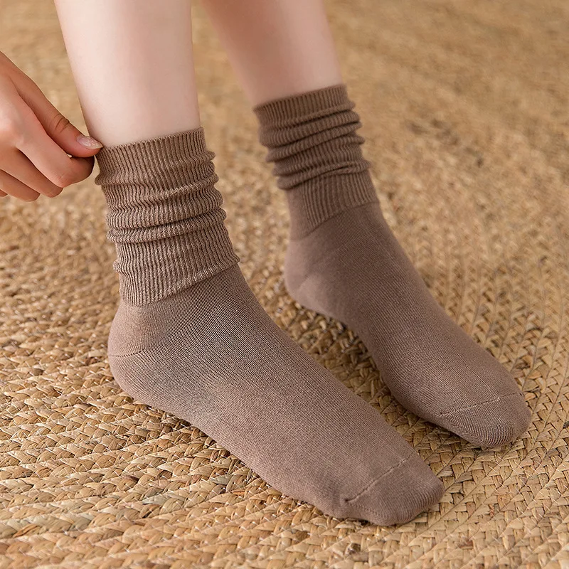Носки детские высокие носки без пятки из чистого хлопка осенне-зимние стильные носки без пятки носки с ворсом все хлопковые носки в японском стиле