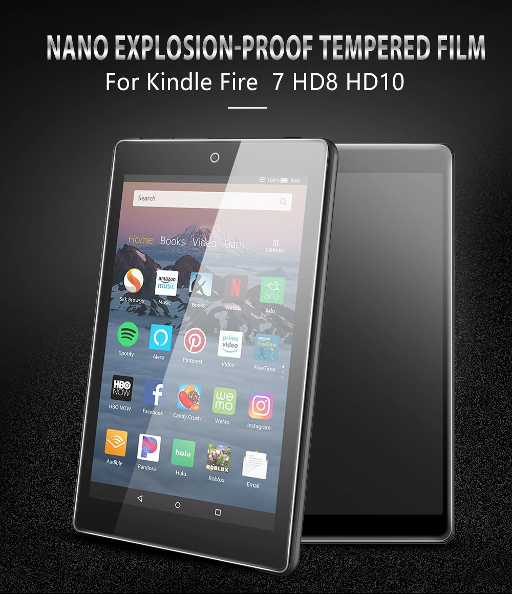 Защита экрана для Amazon Kindle Fire 7 HD 8 HD10 Защита от царапин защитный экран Капа для Kindle Fire планшета закаленное стекло