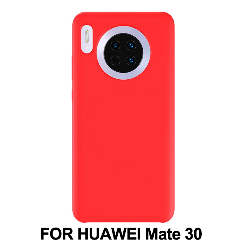 Для huawei mate 30 Pro Чехол Высокое качество жидкий силиконовый мягкий защитный чехол для huawei mate 30 Lite чехол для телефона Fundas - Цвет: 30 - Red