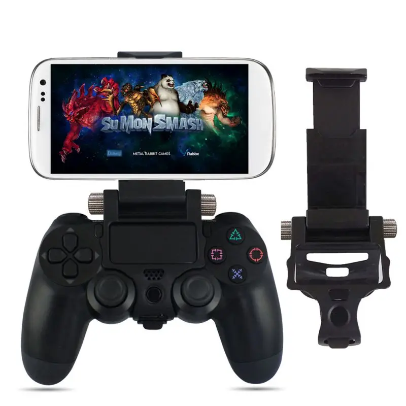 

New Mobile Phone Smart Clip Clamp Holder Stand Bracket Game Controller Holder For PS4 Game Controller 3.5-6.2 inches 180 degrees
