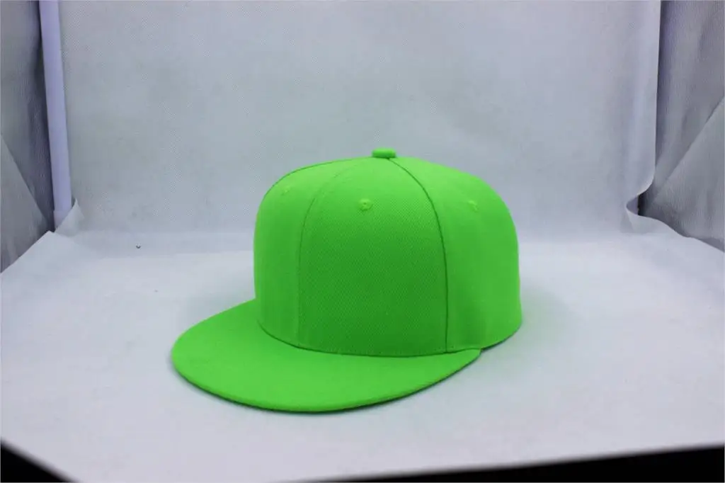 Green Бейсболка с логотипом DIY на заказ, плоская кепка, хип-хоп, для детей и взрослых, с вышивкой, известный бренд, шляпа-ведро, высокое качество, Snapback - Цвет: Green