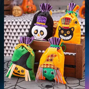 

Halloween Candy Bags Cute Gift Bag Trick or Treat Kids Gift Pumpkin Bat Candy Boxes Halloween Party Decoration Supplies