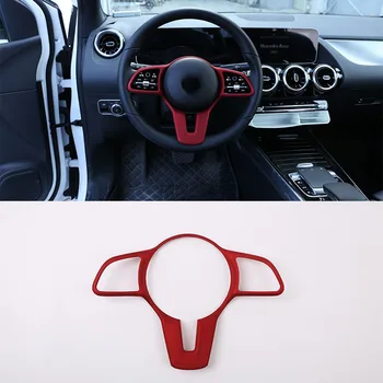 

Matte red Car Steering Wheel Button Trim frame For Mercedes Benz A B C E W177 W247 W205 W213 2019+ Car Accessories