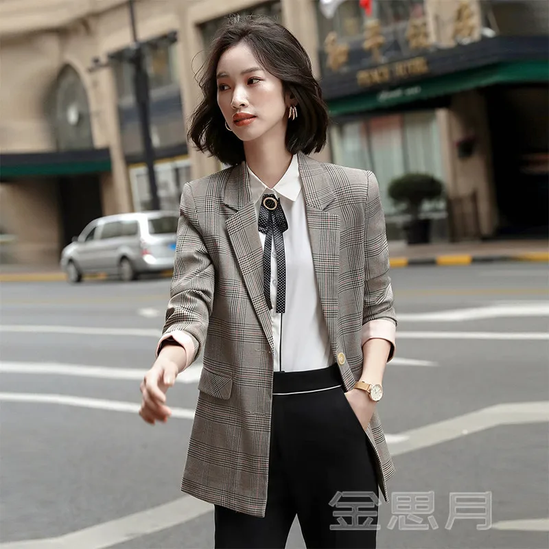 

Online Celebrity Small Suit Coat Women's 2019 Autumn New Style Korean-style Casual Loose-Fit British Style Short-height Long Sle