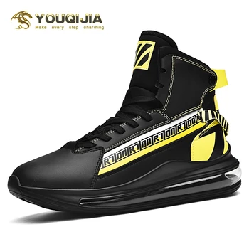 

Fashion Leisure Basketball Men Casual Shoes 2020 Air Cushion Sneakers Comfortable Masculino Times Trainers High Top Vulcanized