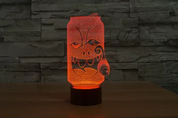 

ring-pull can 3D LED Night Light Multicolor RGB Bedroom Decor 3d lamp for Kids Christmas Gift Toys lamp drop ship Amazon