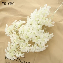 YO CHO 1 м Вишневое дерево, шелковые искусственные цветы, большая Ветка сакуры, искусственный цветок, украшение для дома, свадьбы, весны