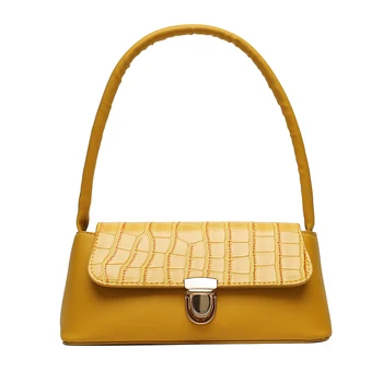 

Women French Vintage Leather Shoulder Bag Baguette Bag Handbags 2020 Trend Retro French Style Street Party Club Bag