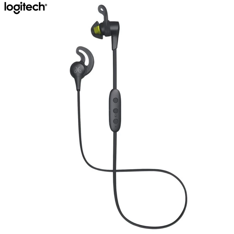 Беспроводные спортивные bluetooth-наушники logitech Jaybird X4 время воспроизведения 8 часов IPX7 водонепроницаемый для спорта подходит для музыки и звонков мобильный телефон - Цвет: Черный