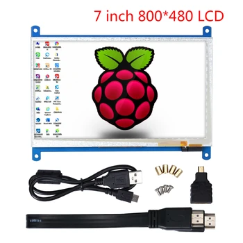 7 inch LCD Touchscreen Display Capacitive Monitor Touch Screen 800*480 HDMI TFT 7 LCD Module For Raspberry Pi 3 B+/4B