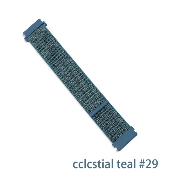 cclcstial teal 29 Gear s3 Frontier ремешок для samsung galaxy watch 46 мм 42 мм S4 active 2 22 мм ремешок для часов amazfit bip/gtr 47 мм huawei watch gt ремешок - Цвет ремешка: cclcstial teal 29