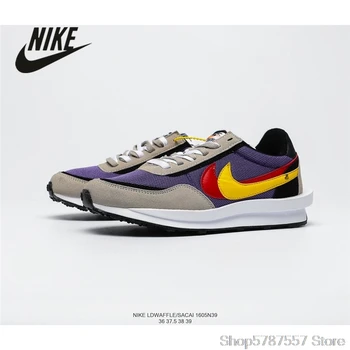 

NIKE Sacai x Nike Ldwaffle 2.0 Women's Double Hook Double Label Double Lace Thick Bottom Running Shoes 36-39