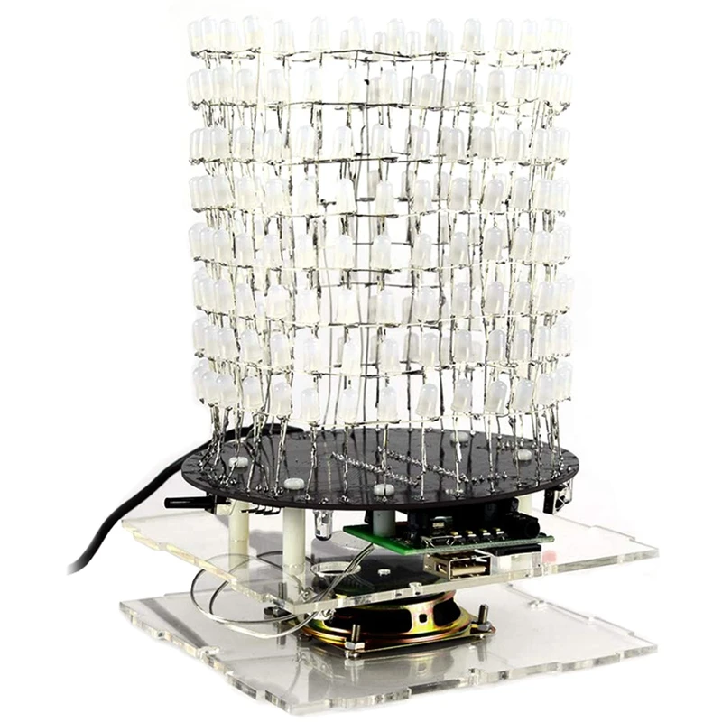 

AABB-Light Column Soldering Project Kit Cylindrical Audio Spectrum DIY Electronic Practice Kit