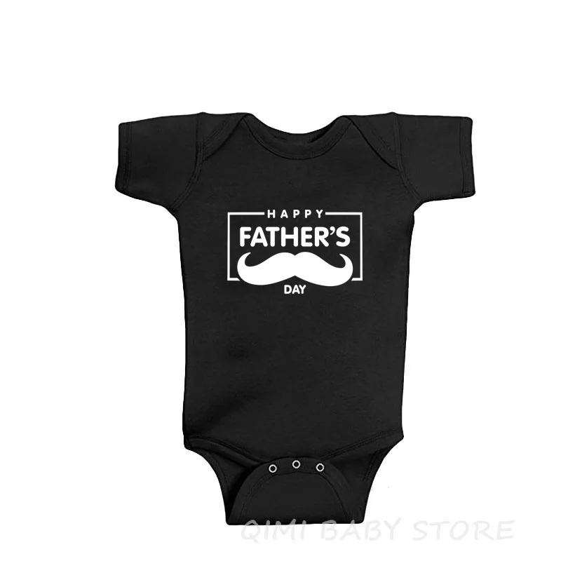 Боди для малышей белый комбинезон с надписью «Happy Father's Day» Одежда для маленьких девочек хлопковый Летний комбинезон, верхняя одежда