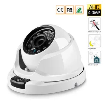 

HD AHD 1080P 4MP Camera Wide Angle Full Metal Dome Vandal-proof CCTV Camera Surveillance Security 24 Array IR 2000TVL