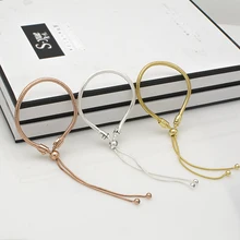 Позолоченный серебряный браслет, женский браслет для моей подруги, браслет для шарма, бисер, сделай сам, ювелирное изделие, подарок