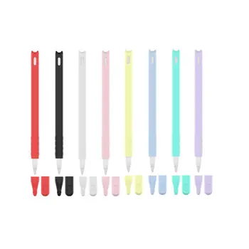 

2020 New 1Set Silicone Case Protective Cap Nib Holder for ipad Apple Pencil 2nd Touch Pen