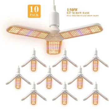 

10pcs/lot Full Spectrum 150W LED Grow Light Plant Lights E27 Bulb Phytolamp Red Blue Warm White For Indoor Greenhouse Vegs Seed