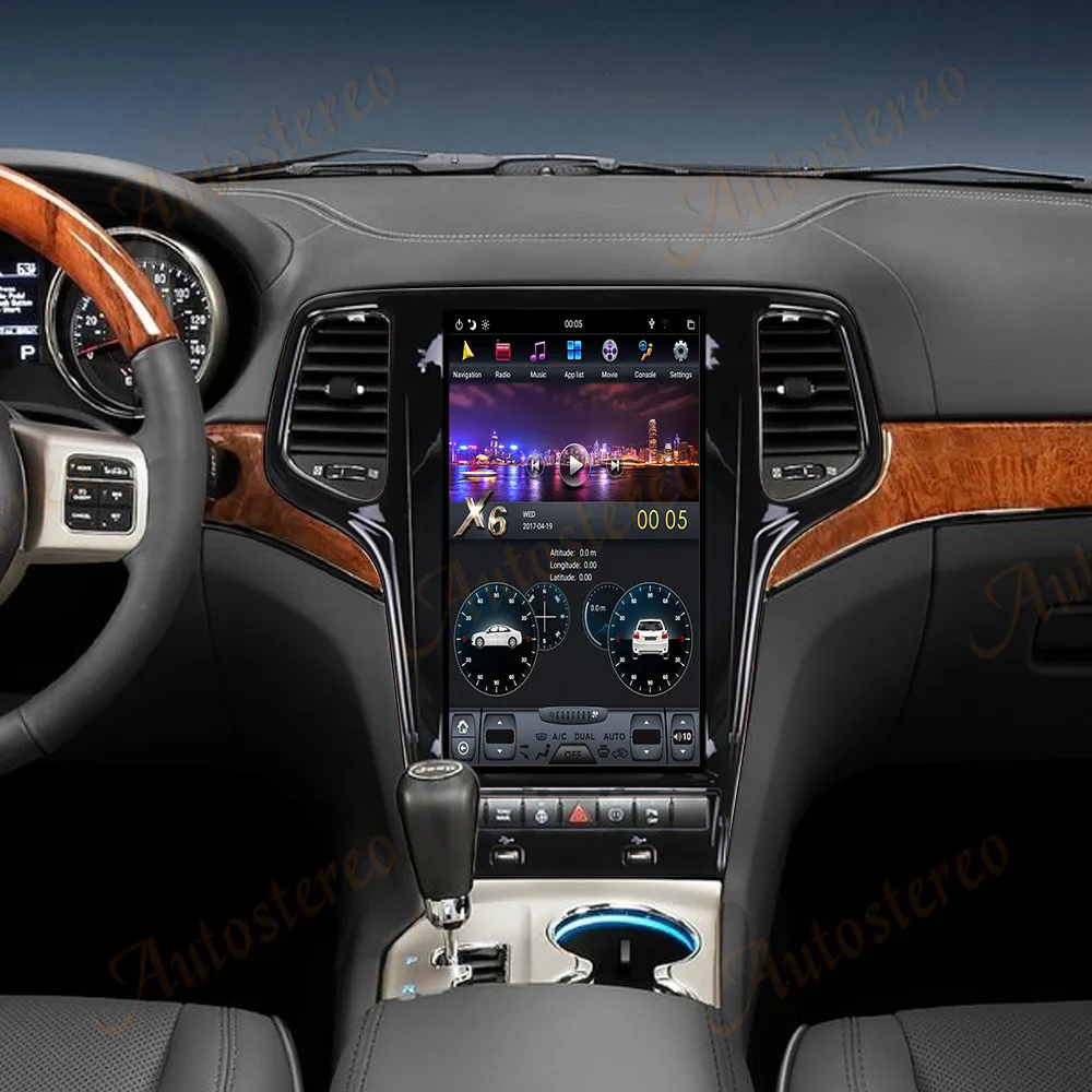 PX6 Android 9,0 4GB Tesla стиль автомобиля gps навигация для JEEP Grand Cherokee 2010- головное устройство мультимедийный плеер Авто Радио Лента