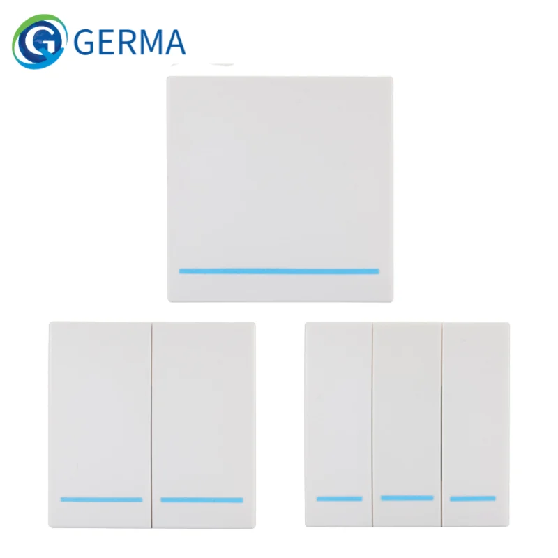 GERMA 433MHz télécommande sans fil universelle 86 panneau mural RF émetteur récepteur 1 2 3 bouton pour commutateur de lumière de pièce à la maison | AliExpress