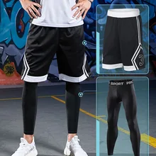 Спортивные мужские шорты для занятия баскетболом, спортивные, для спортзала, быстросохнущие, для тренировки, компрессионные, для мужчин, для футбола, упражнений, бега, фитнеса, йоги