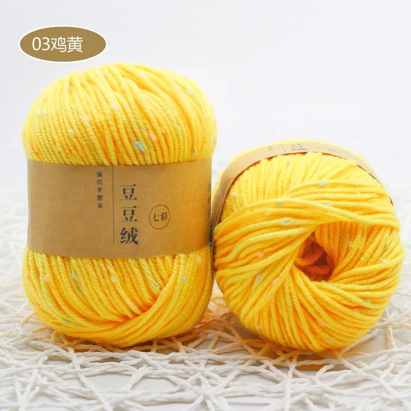color 03 10 шариков* 50 г пряжа для вязания крючком ручная вязка крючком детская трикотажная пряжа ручное плетение линия шелковая Белковая нить ZL45 - Цвет: color 03
