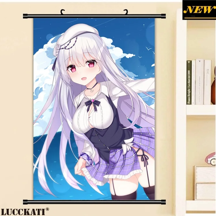 15yande.re 459958 azur_lane cleavage crescent_(azur_lane) cygnet_(azur_lane) jyt skirt_lift stockings thighhighs_副本