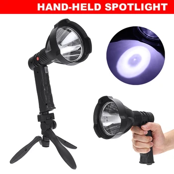 

Led Spotlight Handheld Built-in Rechargeable Battery Camping Spotlight Hunting Torch Fishing Spot Light Portable