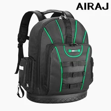 AIRAJ Многофункциональный рюкзак для инструментов сумка для инструментов 16 дюймов/18 дюймов на плечо Большая вместительная сумка для электрика многофункциональная сумка для хранения инструментов